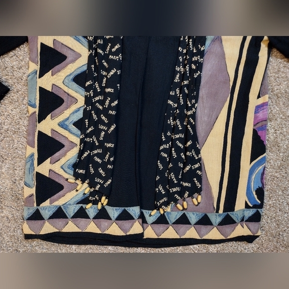 Carole Little Vintage Paris Print One Button Cardigan - Picture 7 of 13